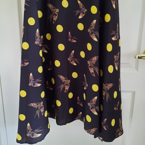 Bird and Polka Dot Print Plus Size Dress by Diya NWOT - Picture 7 of 13